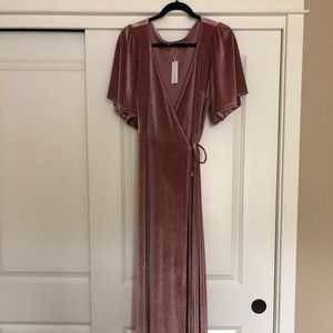 NWT Baltic Born Meghan Mauve Velvet Wrap Maxi XXL